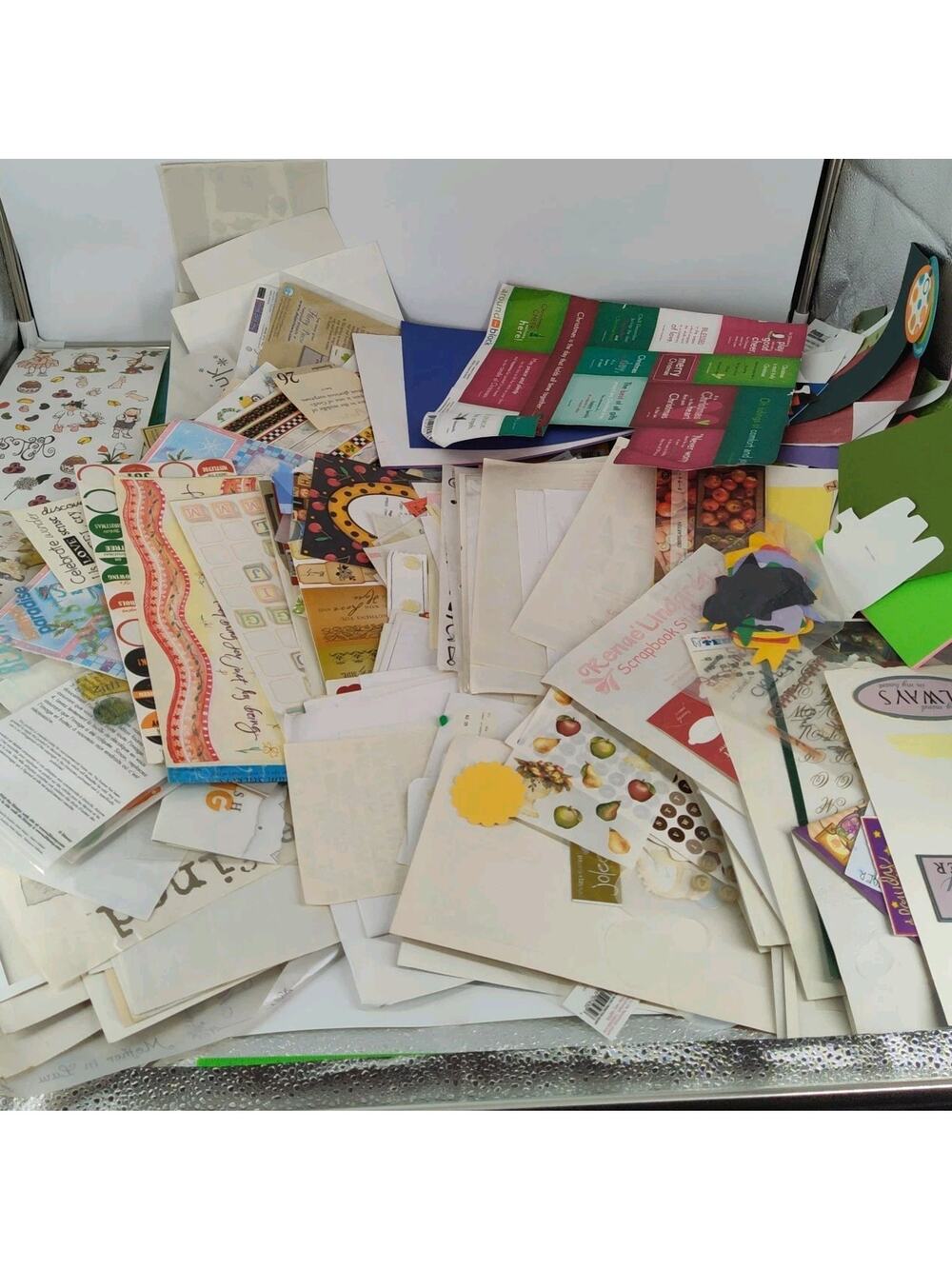 HUGE lot Embellishments Paper crafts Stickers Scrapbook Cardmaking NIP Used